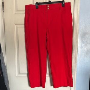 Chico's Red Wide Leg Pants, 16